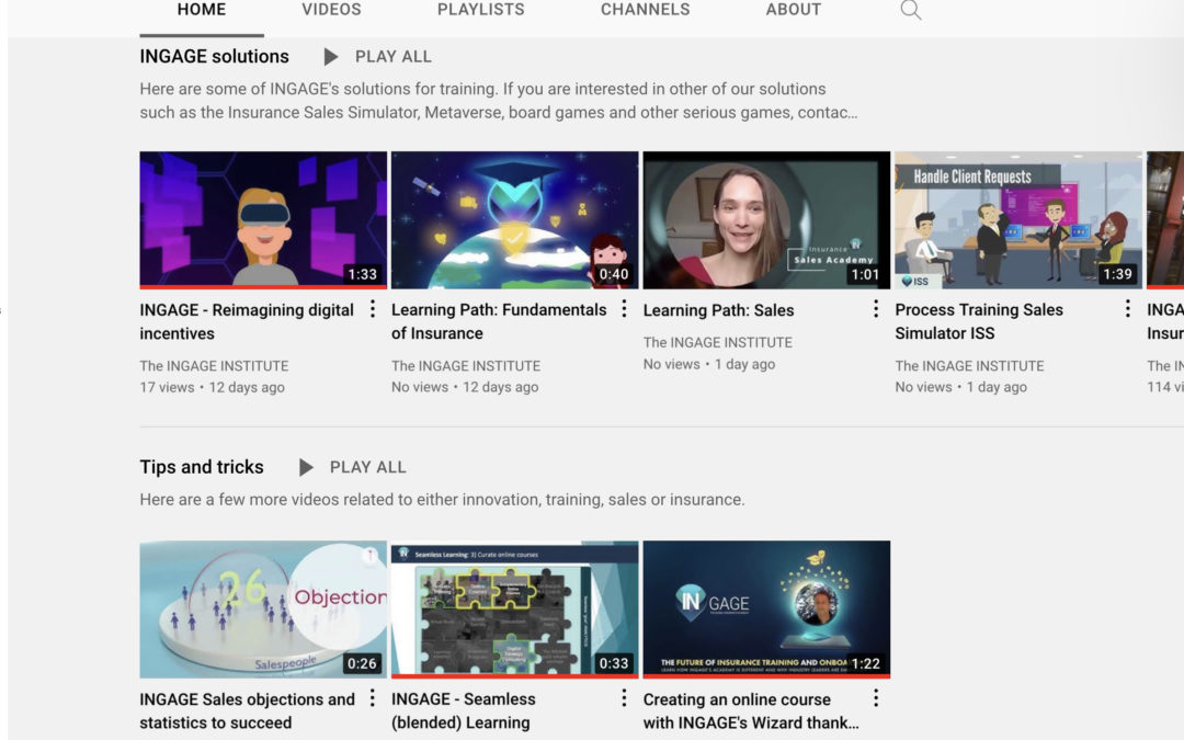 We are preparing our new Youtube channel for innovators in training