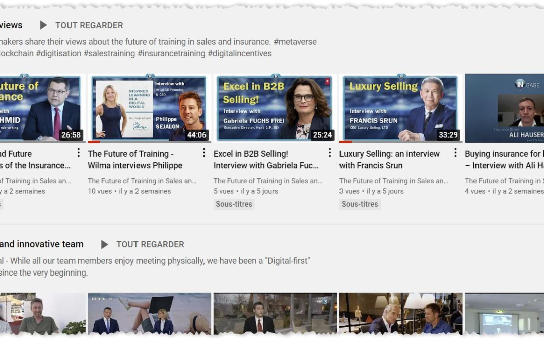 Launching our channel: The Future of Training in Insurance and Sales